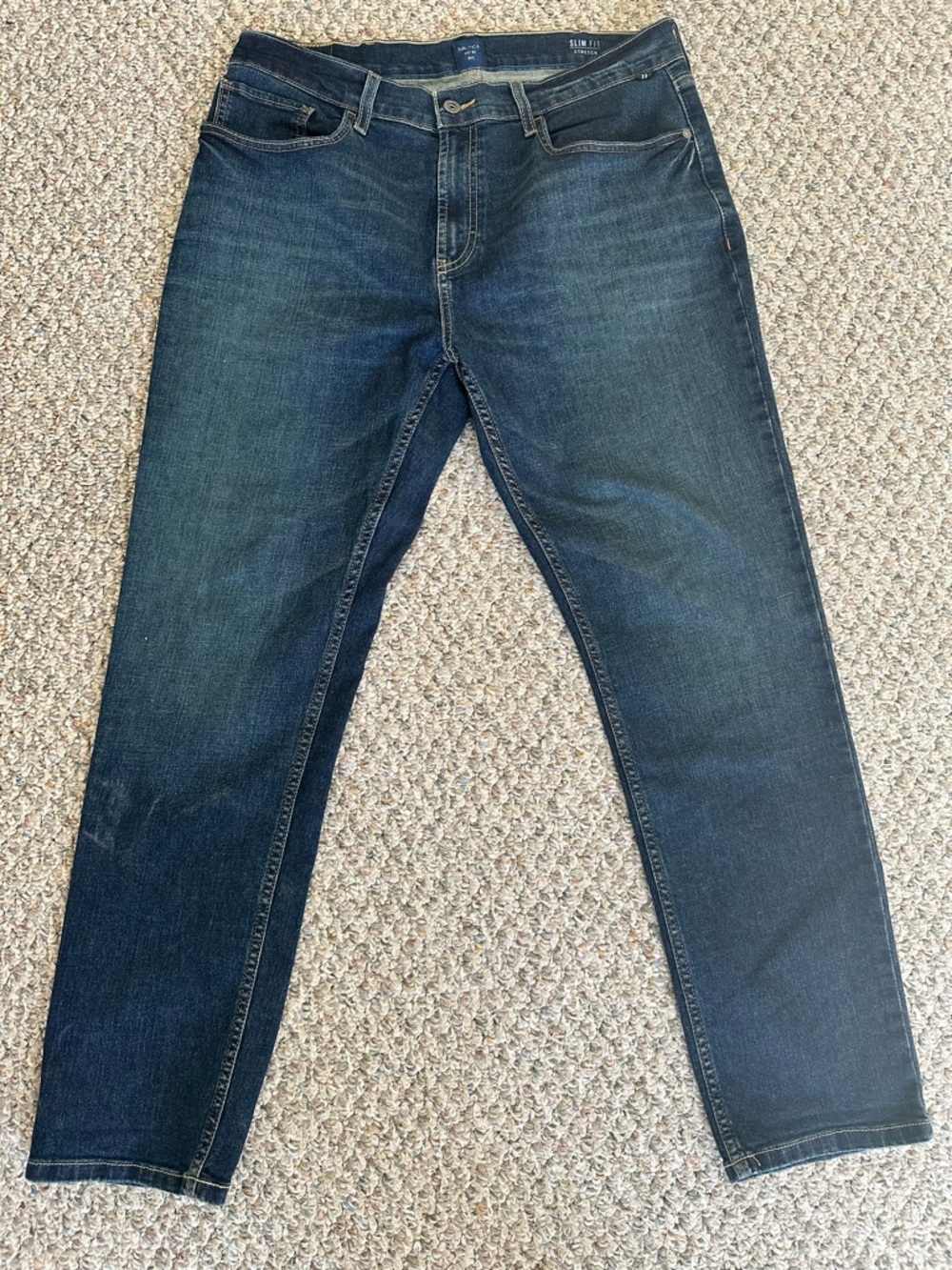 Nautica Men's Slim Jeans in Dark Blue Wash